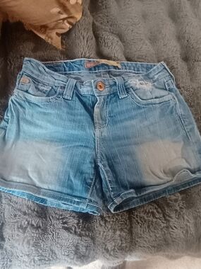 Big Star Washed Blue Denim Jean Shorts